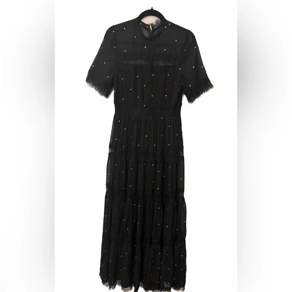 Anthropologie Ranna Grill Brett Embellished Maxi Dress Size 6 - Picture 3 of 6